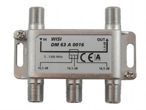 3-fach Abzweiger 16,5 dB, Stamm 1,8 dB