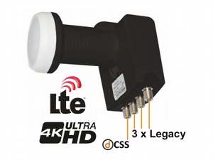 Unicable LNC 1 x SCR für 24 Rec., + 3 Legacy SAT