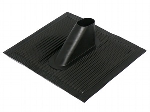 Alu-Dachziegel für Maste bis 60mm, schwarz